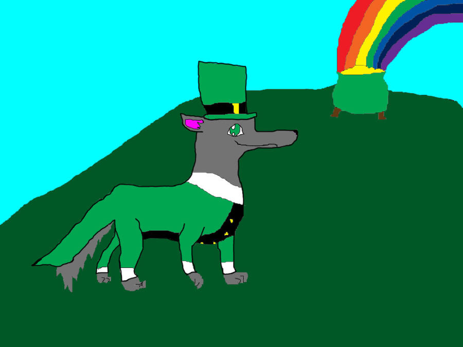 St. Patrick's Day Wolf by Ataraxia25 on DeviantArt