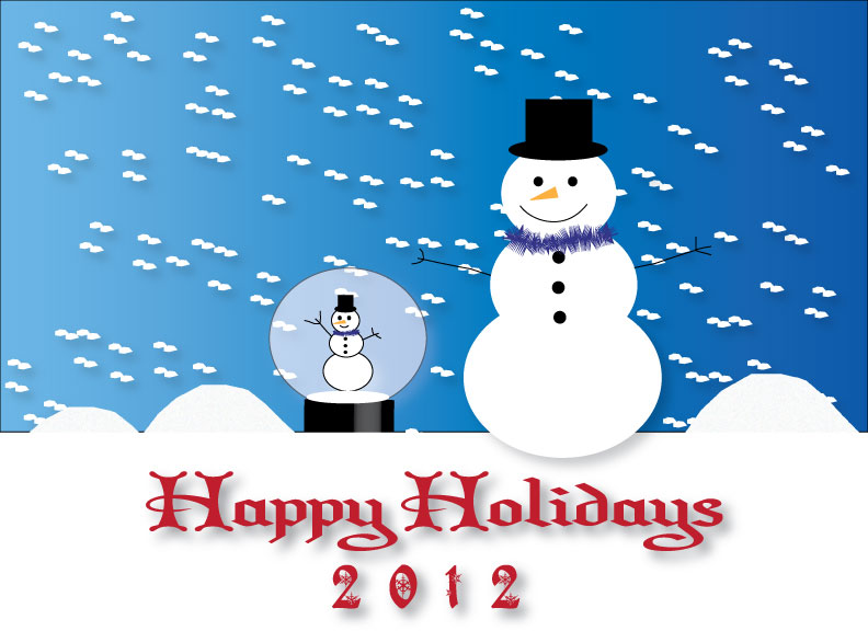 Happy Holidays 2012 Snowmen