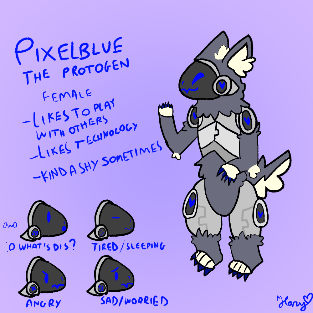 Pixelblue the protogen by Pikagirl699 on DeviantArt