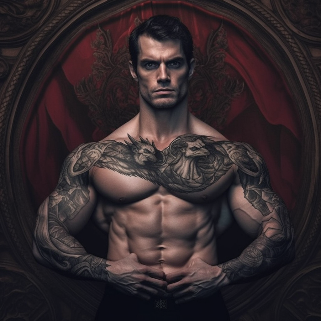 Tattooed Henry Cavill by futurefusionstudio on DeviantArt