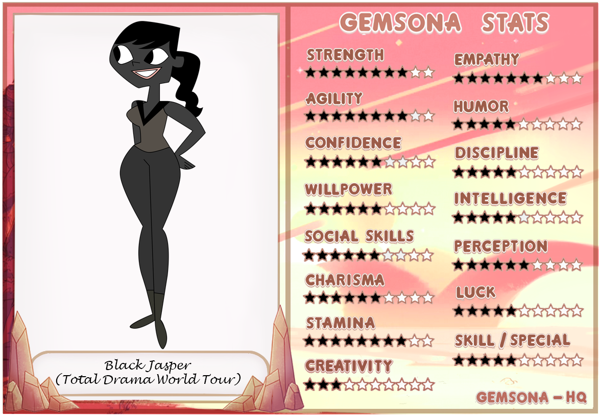 Human-Gem Hybrid: City Girl - Black Jasper