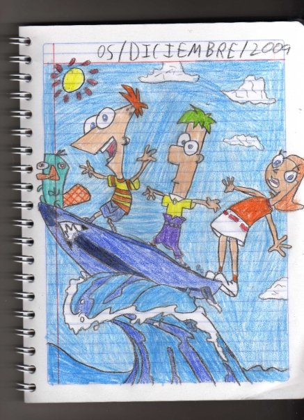 Phineas and Ferb surf