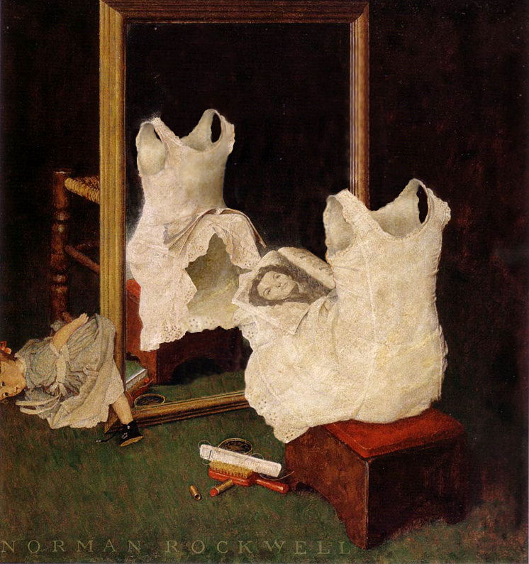 Girl At The Mirror Norman Rockwell
