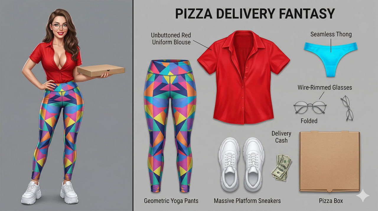 Delivery Outffit Pizza Delivery Fantasy. Outfit Layout by iskander-zombie on DeviantArt