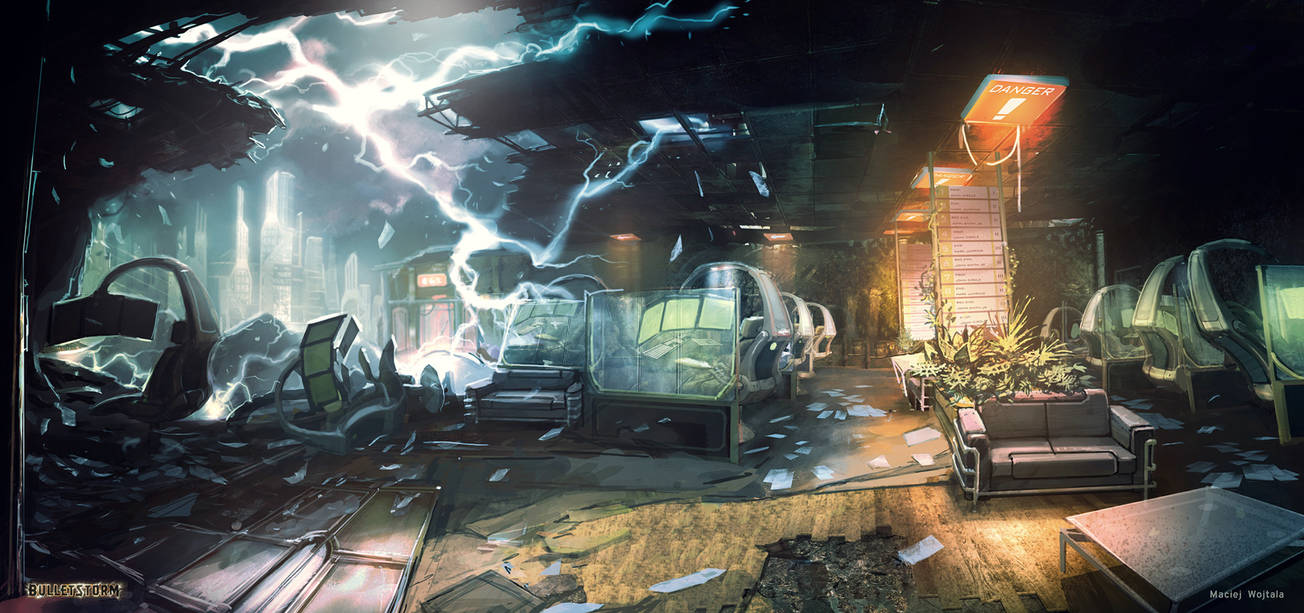 Destroyed office by M-Wojtala on DeviantArt