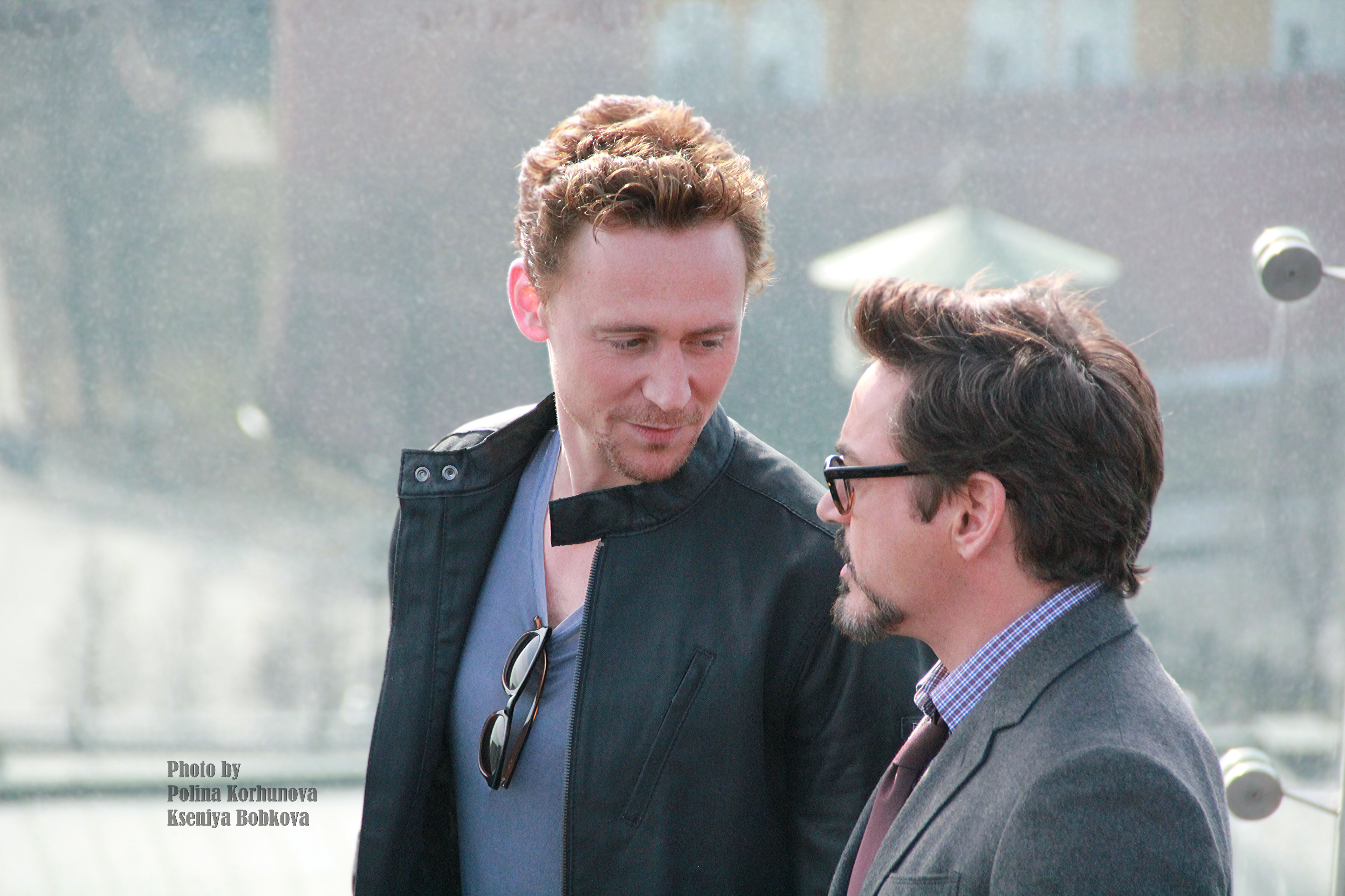 Tom Hiddleston and Robert Downey Jr