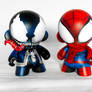 Mini Munny Spiderman and Venom