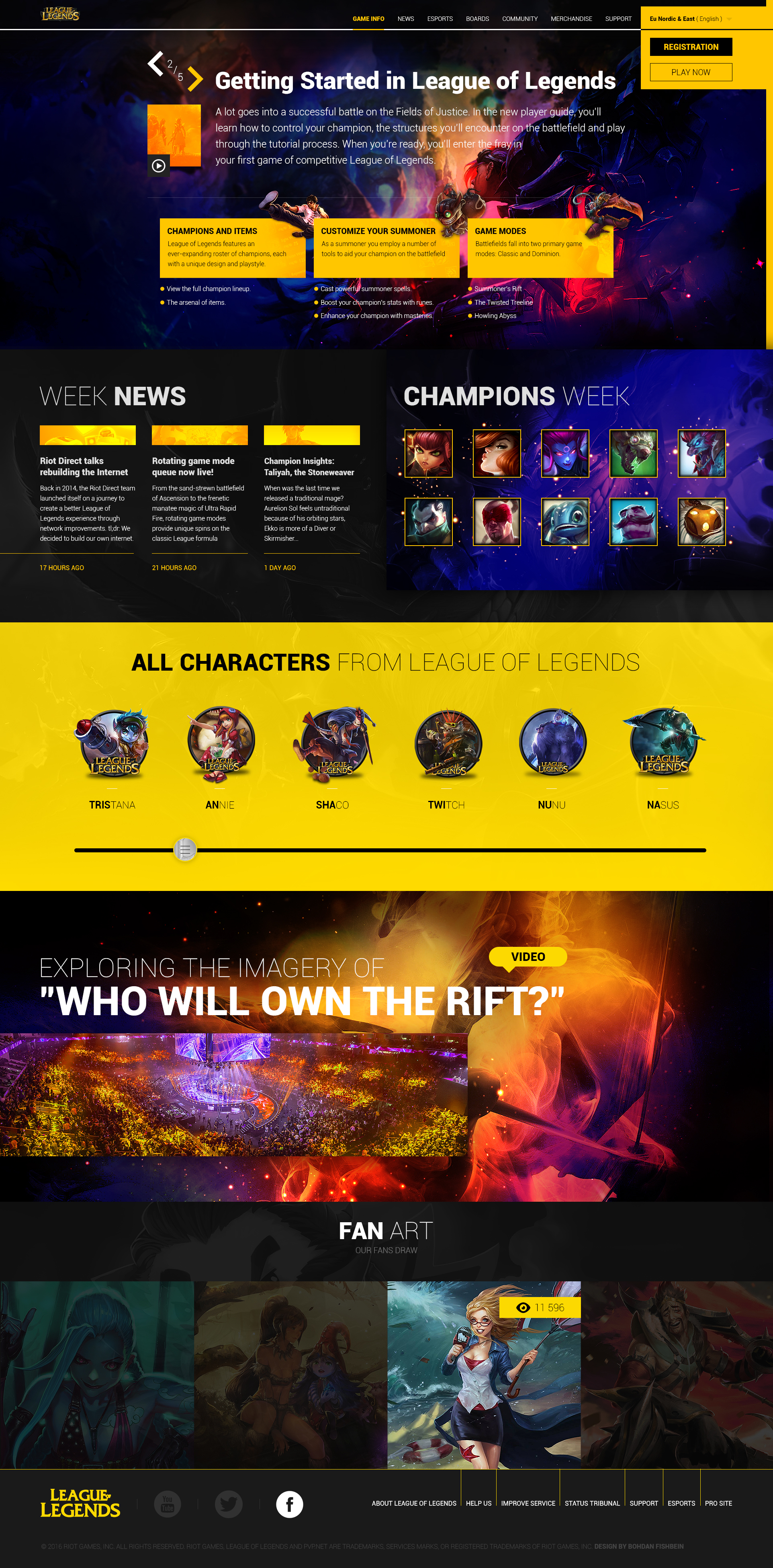 League Of Legends ( Prototype ) - Web Design