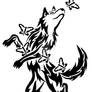 Dancing Wolf Tattoo