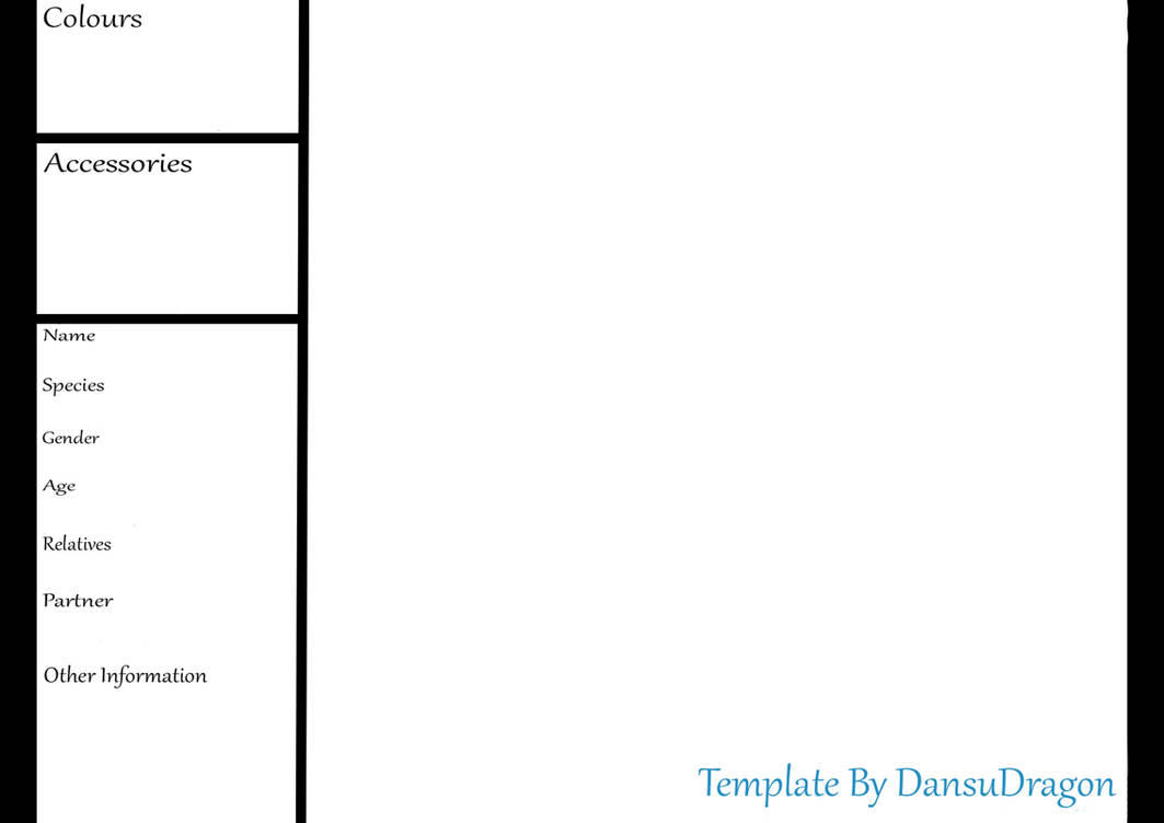 FREE Reference Sheet Base by DansuDragon on DeviantArt