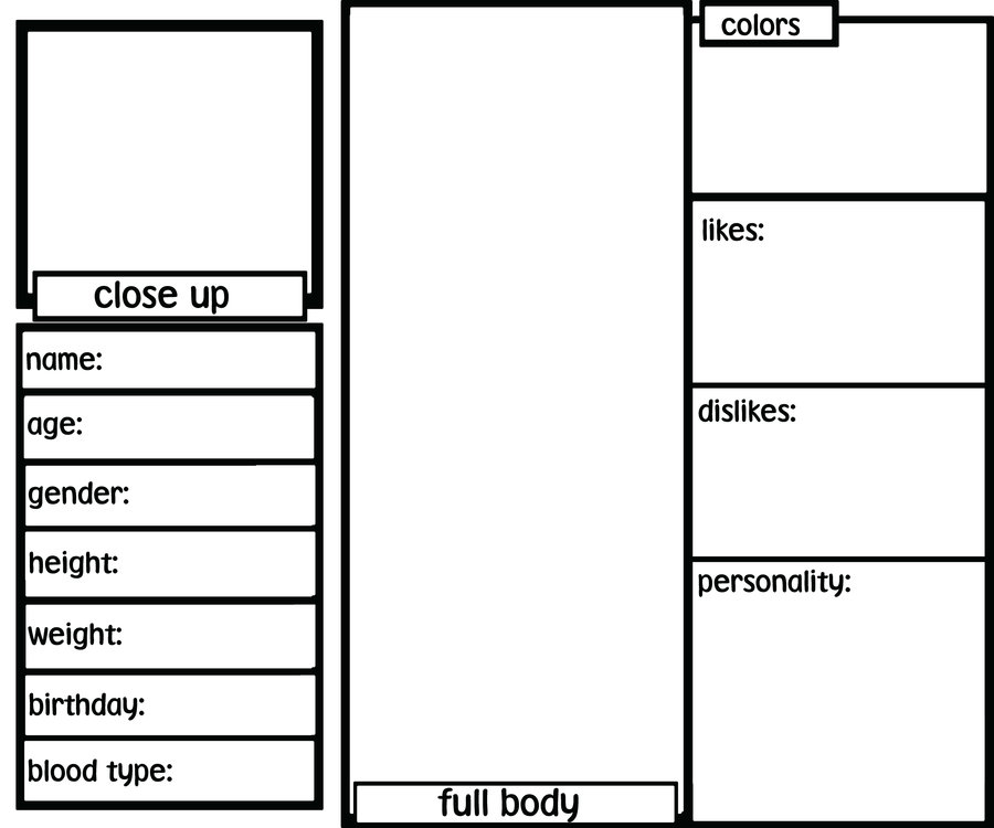 Blank Oc Ref Sheet By Ethan James On Deviantart