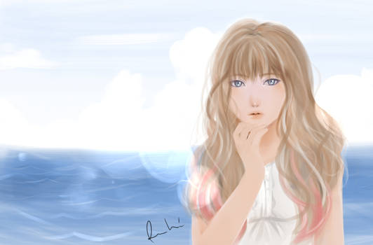 a girl and the sea