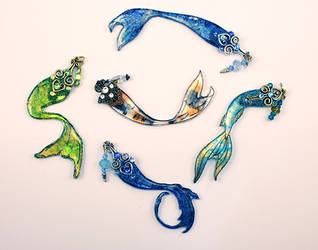 New Mermaid Tail Necklace Pendants