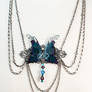 Peacock Fairy Wings Necklace (Closeup)