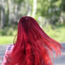 Red hair stock