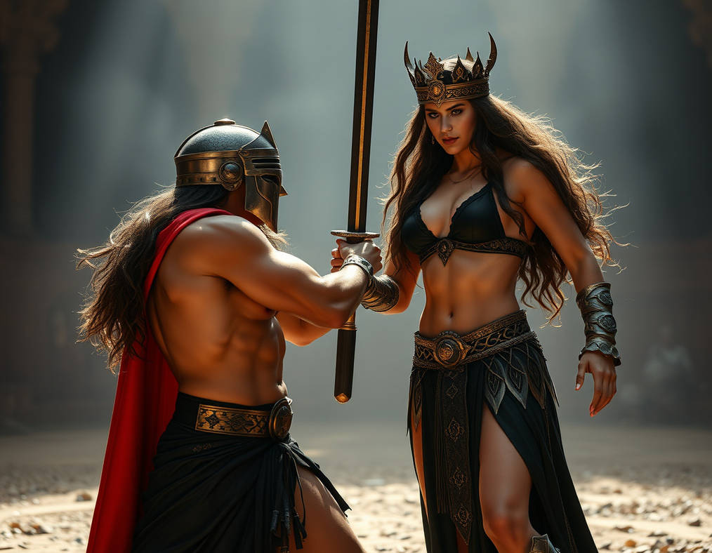 Hot tall and Beatiful muscular queen in black bik