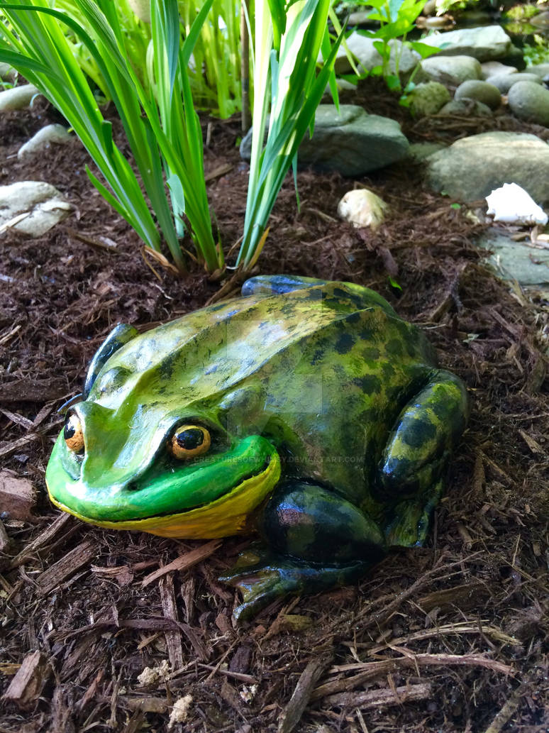 Bullfrog sculpture by creaturesofwhimsy on DeviantArt