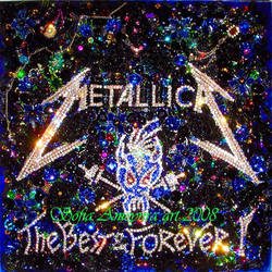 Metallica beadwork with swarovski crystals