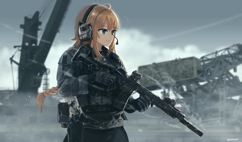 Anime Girl Sniper Rifle GGO SAO 4K Wallpaper #6.2358
