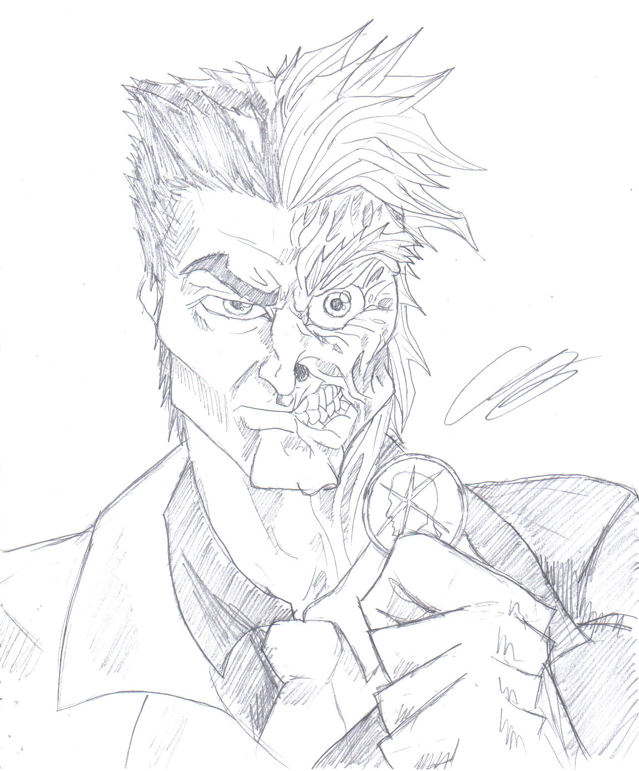 15 minute Sketch TwoFace