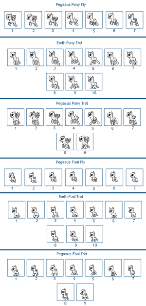 Female Pony Icon Bases - Transparent