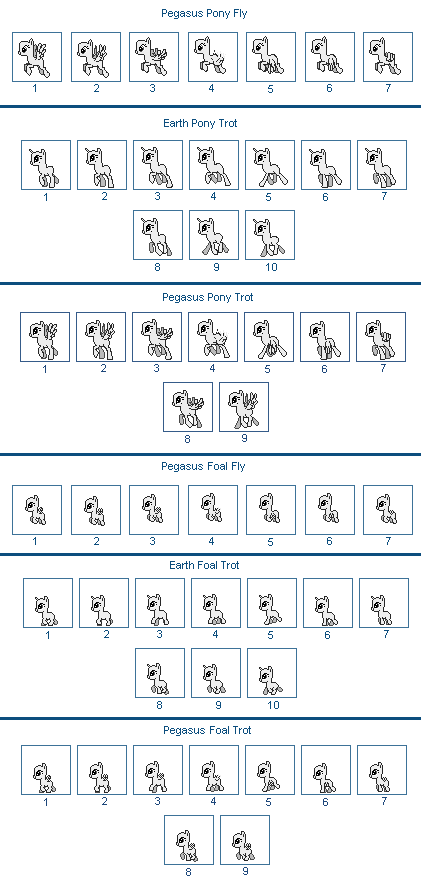 Female Pony Icon Bases - Transparent