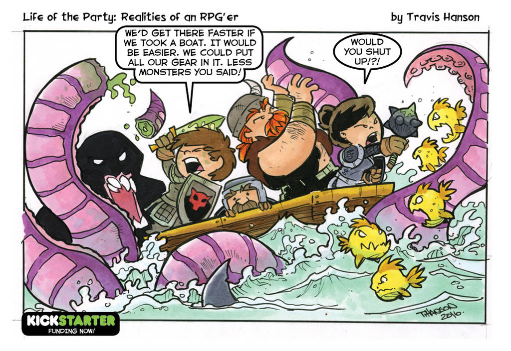 the kraken and boat safety - RPG-Party by travisJhanson