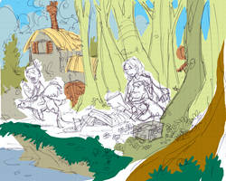 Commission sketch start - fin