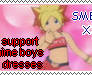 Anime Boys in Dresses Stamp