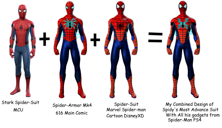 Spider-Man Suits Fusion by FrostTheHobidon on DeviantArt