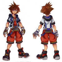 Sora Kingdom Hearts 1 Design [Front/Back Shot]