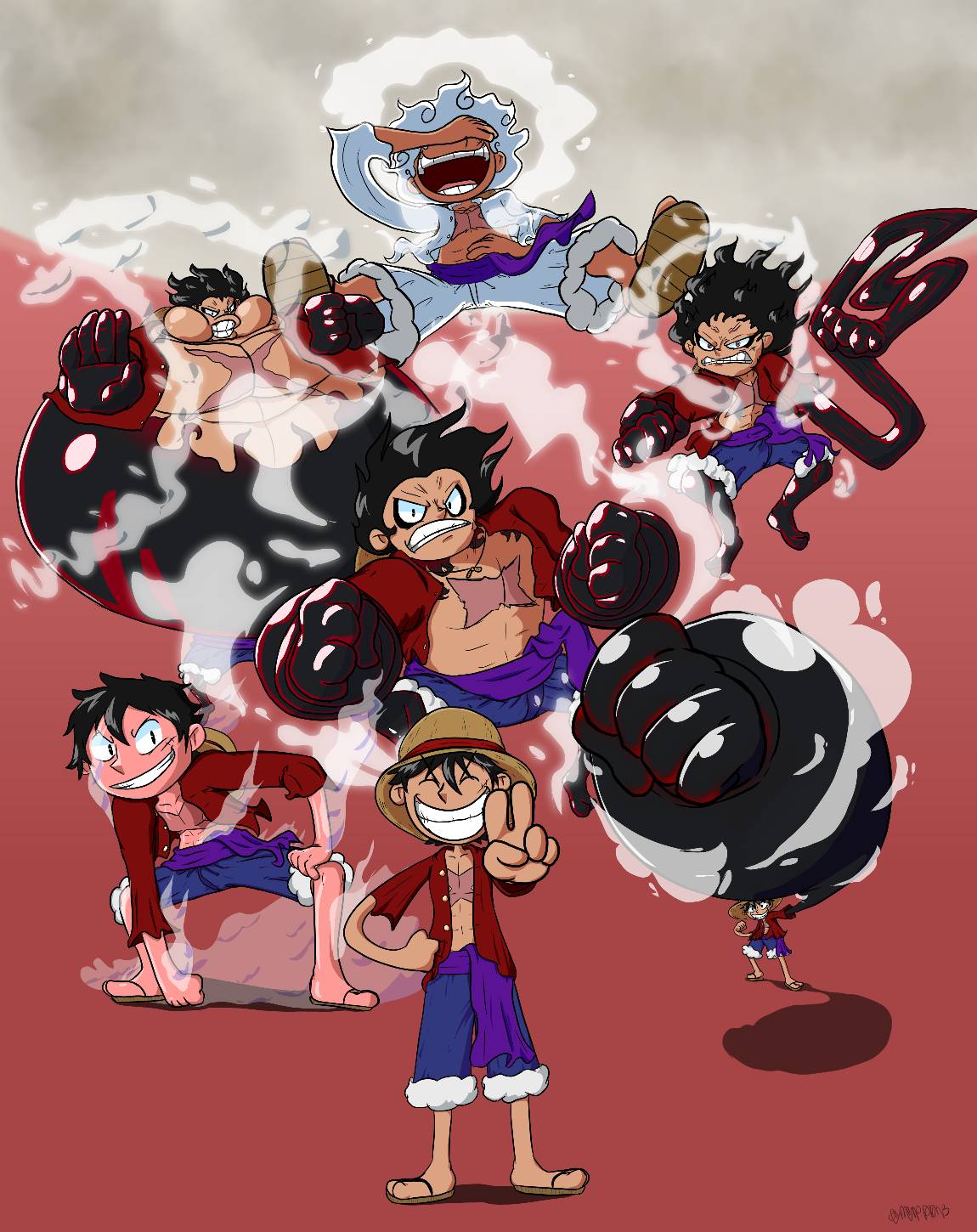 Luffy All Gears by Mervp on DeviantArt