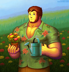 Barnaby with a Flowerpot