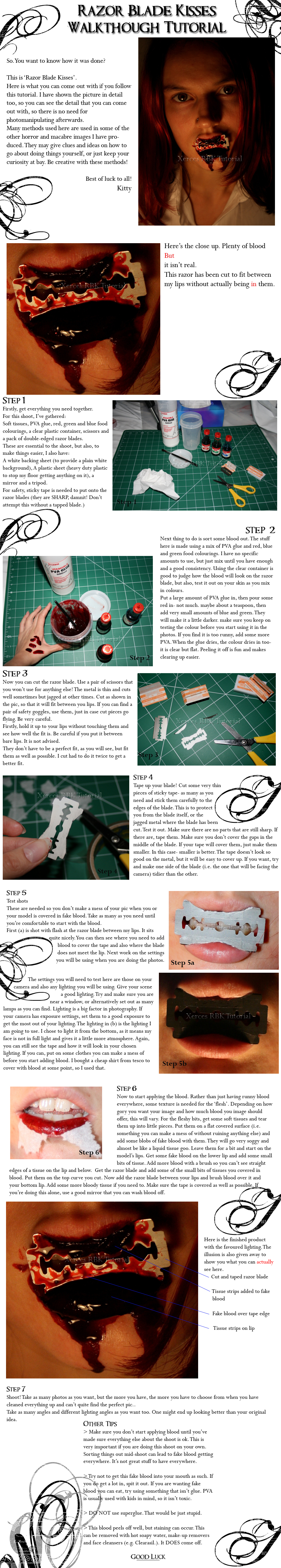 Razor Blade Kisses Tutorial