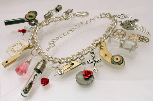 Steampunk charm bracelet