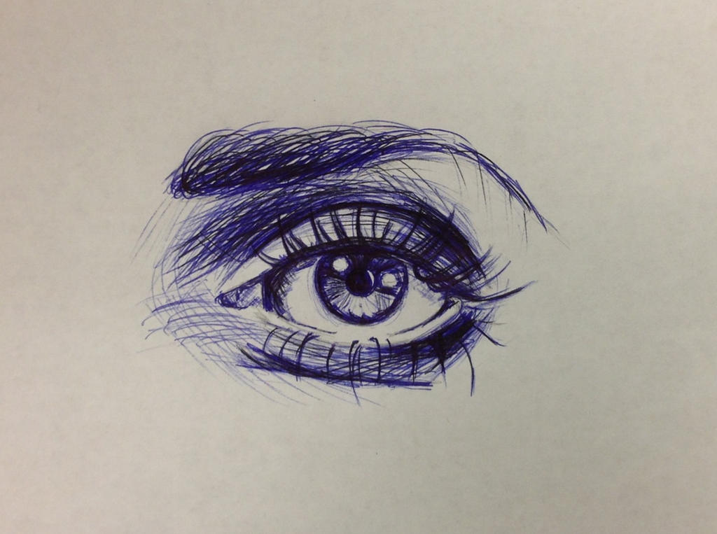 Eye Doodle In Ballpoint Pen by TheOmOfNom on DeviantArt