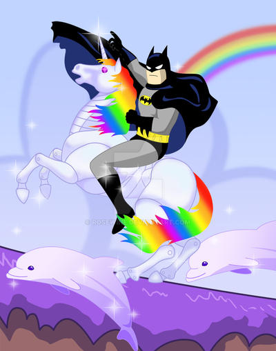 Robot unicorn rider, Batman