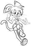 Neige the Looney Toon - Lineart by R-no71