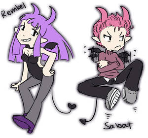 Demon siblings: Rembel and Sabat