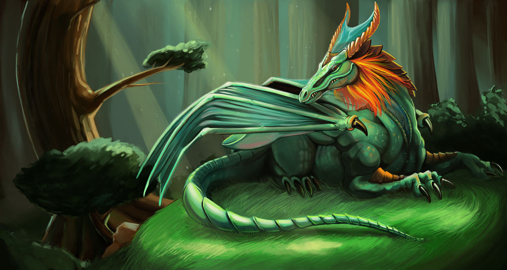 The Emerald Dragon by LittleMeesh
