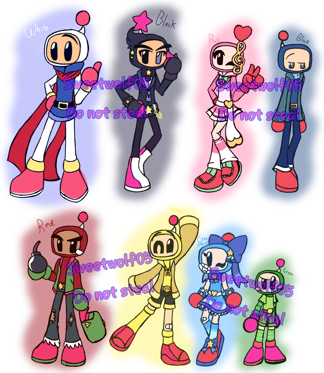 Bombhuman Bomberman Bros Redesigns by Sweetwolf05 on DeviantArt