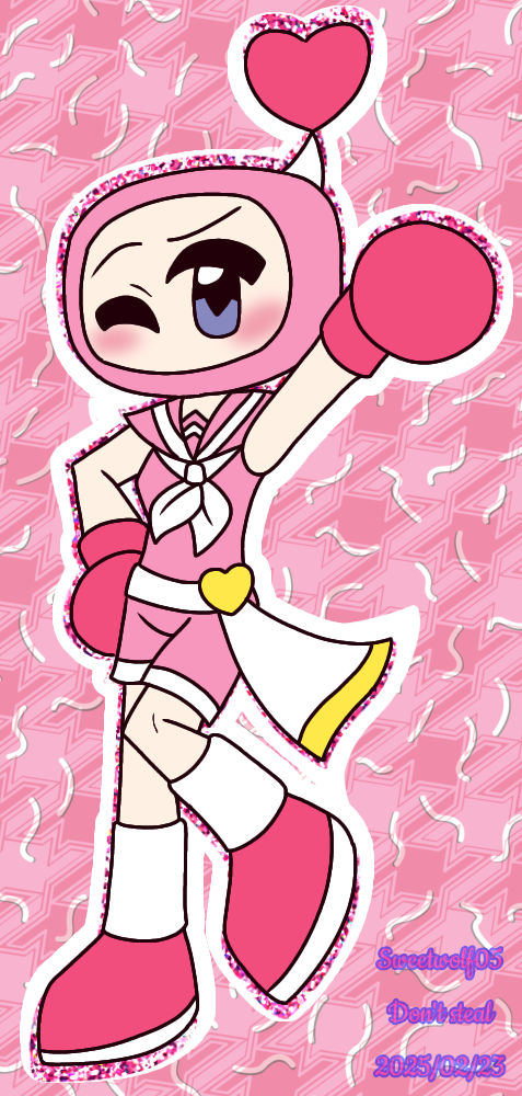 Pink Bomberman R Bomberman: Raise Your Hand to Pink Bomber by Sweetwolf05 on DeviantArt