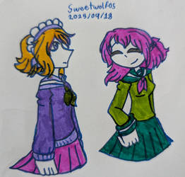 Two Girls from a Distance School