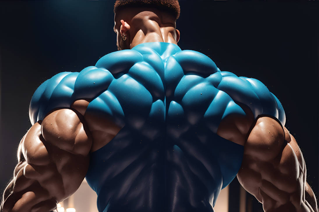 Super Muscular Back 2 (AI) by AIAdonisArt on DeviantArt