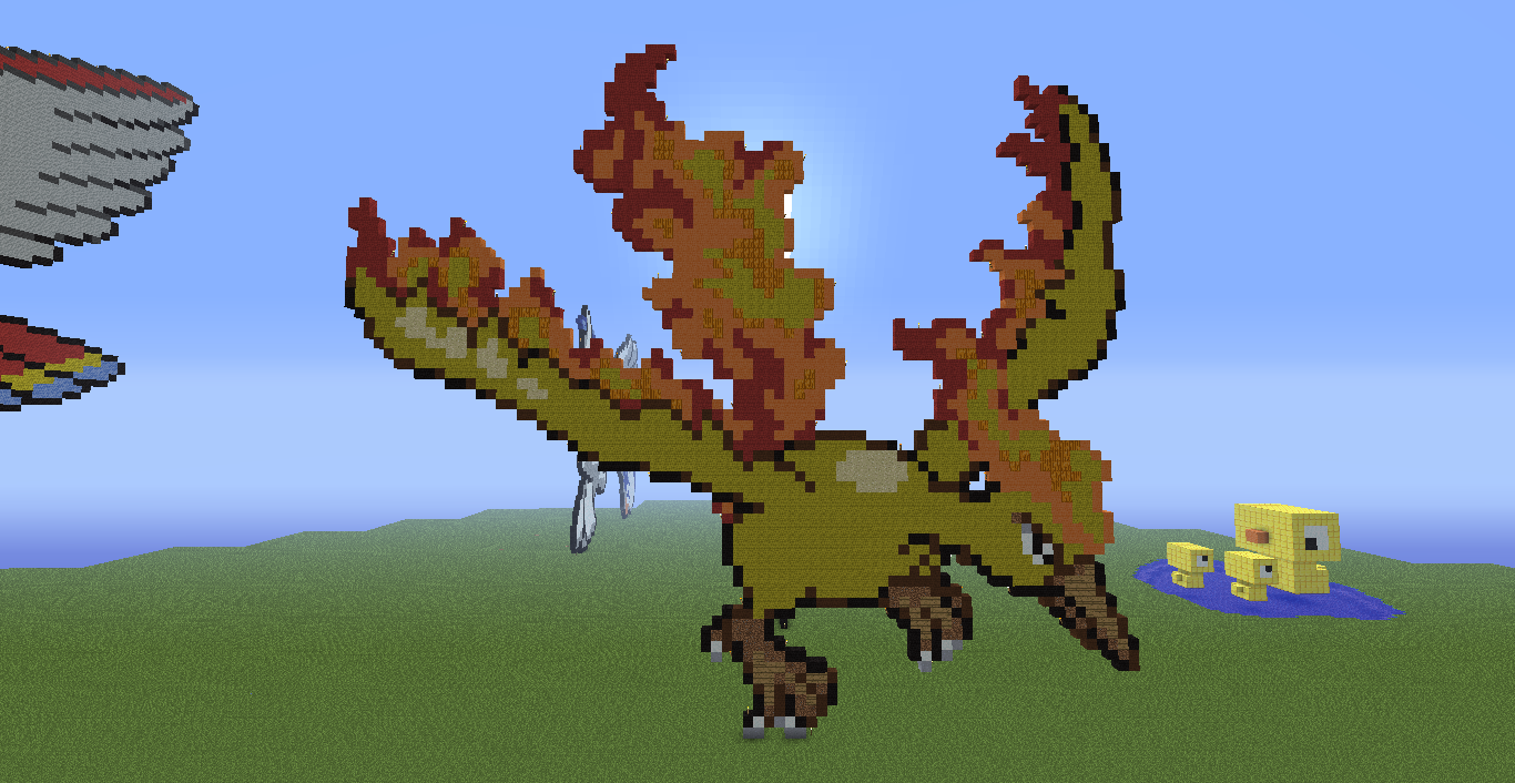 Moltres Pokemon Red Sprite Updated Colour by PixelEightArt on DeviantArt