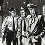 Film Noir Detective being Arrested