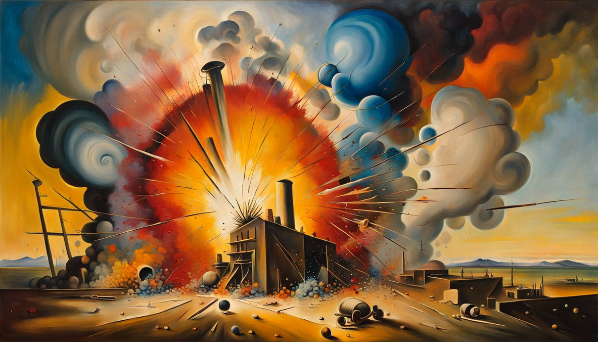 Factory Exploding Art An Explosion at the Paint Factory by schopenhauer1788 on DeviantArt