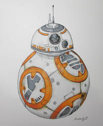 BB-8 Droid (Copic drawing)