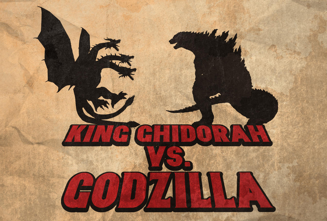 Godzilla Vs Rival King Ghidorah vs. Godzilla - Fight Poster by edwardjmoran on DeviantArt