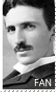 Nikola Tesla fan stamp